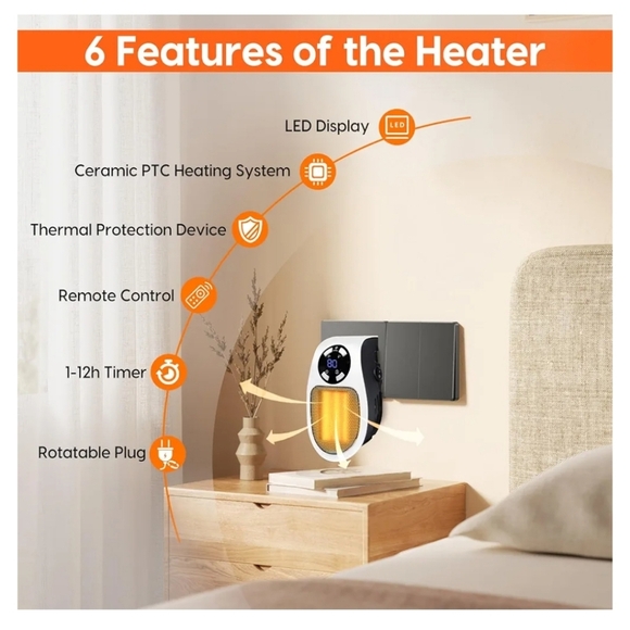 Elon Musk Plug in Electric Heater 2 Pack NEW - Picture 4 of 12